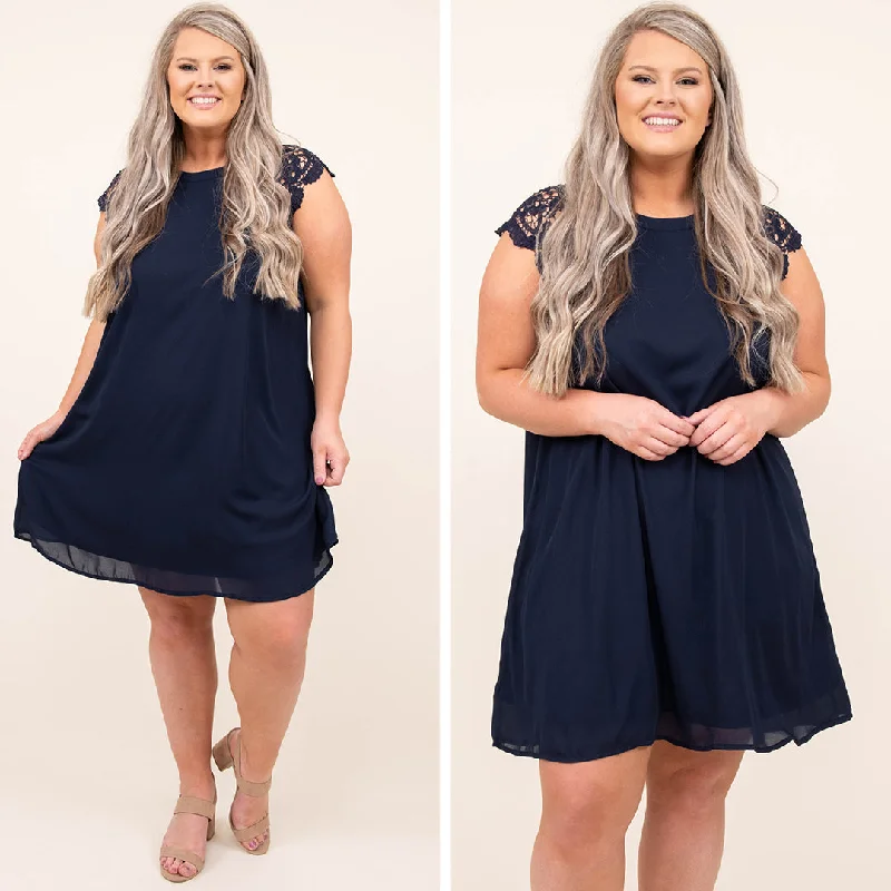 Why Not Fall In Love Dress, Navy