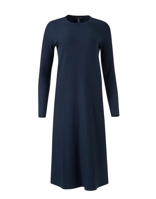 Navy Knit Shift Dress