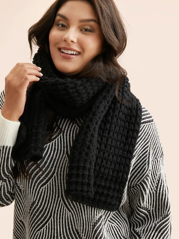 Solid Textured Soft Scarf