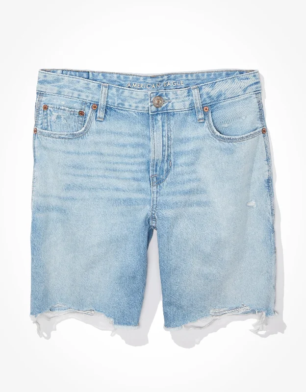 AE Dreamy Drape Denim Low-Rise Baggy Short