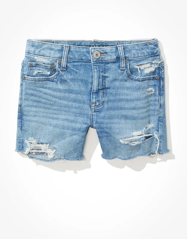 AE Ne(x)t Level Low-Rise Denim Midi Short