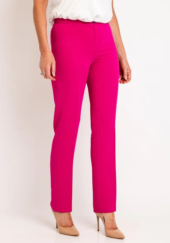 Christina Felix Tailored Straight Leg Trousers, Fuchsia