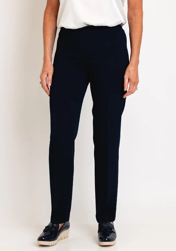 Christina Felix Tailored Straight Leg Trousers, Navy