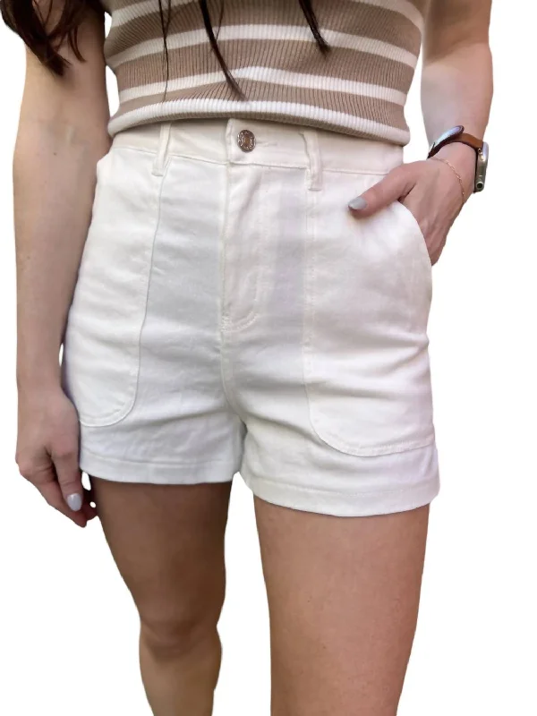 Denim Shorts In White