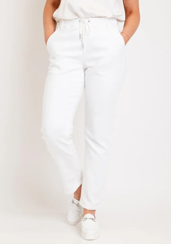 Freequent Marvin Slim Leg Trousers, Brilliant White