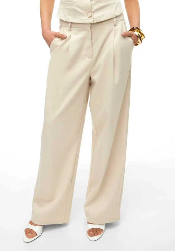 SOMETHINGNEW Lana Tailored High Waist Trousers, Turtledove