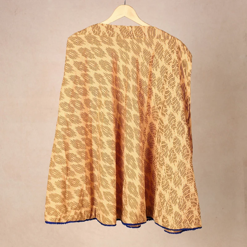 Brown - Pochampally Ikat Cotton Wrap Around Skirt