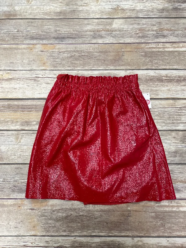 Skirt Mini & Short By Zara In Red, Size: S