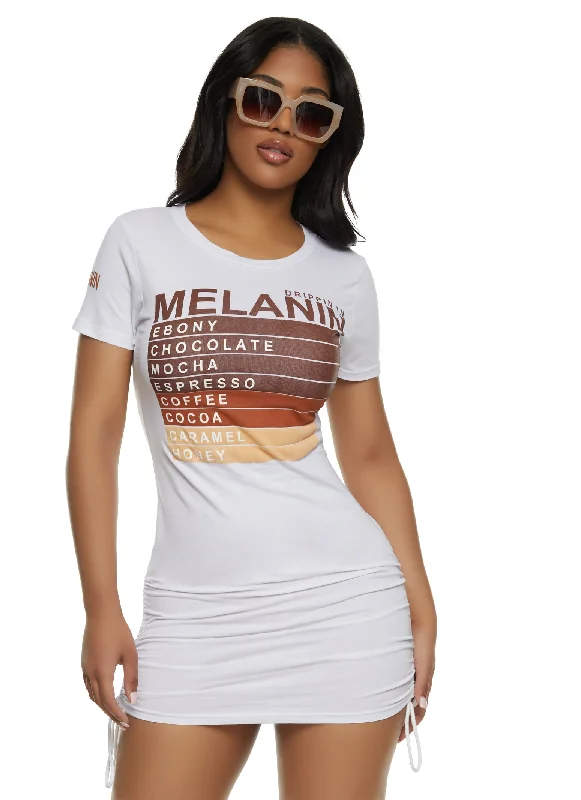 Drippin In Melanin Graphic T Shirt Dress